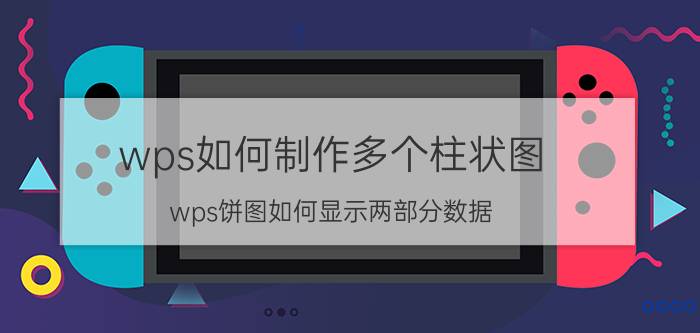 wps如何制作多个柱状图 wps饼图如何显示两部分数据？